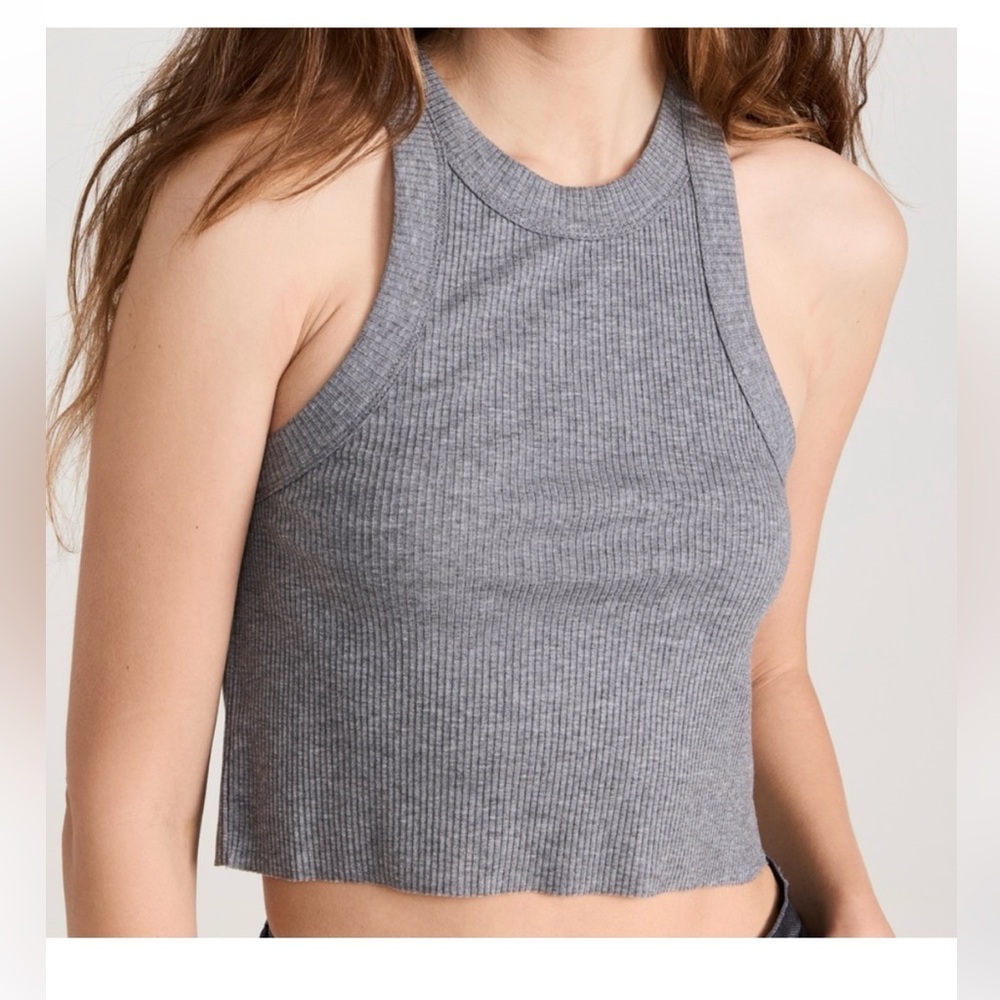 WSLY The Rivington Cropped Tank Small Light Gray